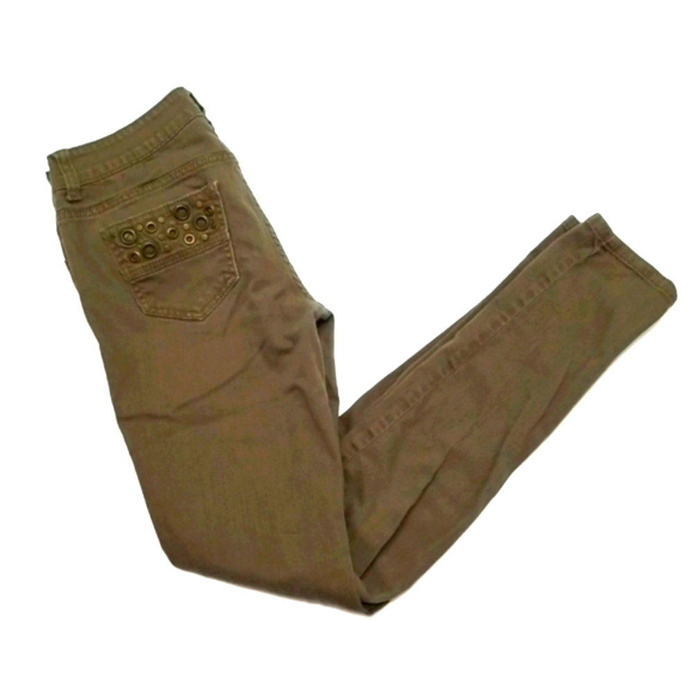 City Streets, Olive Green 4 Pocket Skinny Jean's Size Small